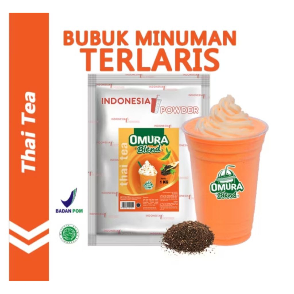 

Omura Blend Bubuk Minuman Premium Rasa Thai Tea Powder Drink 1 Kg Omura Powder