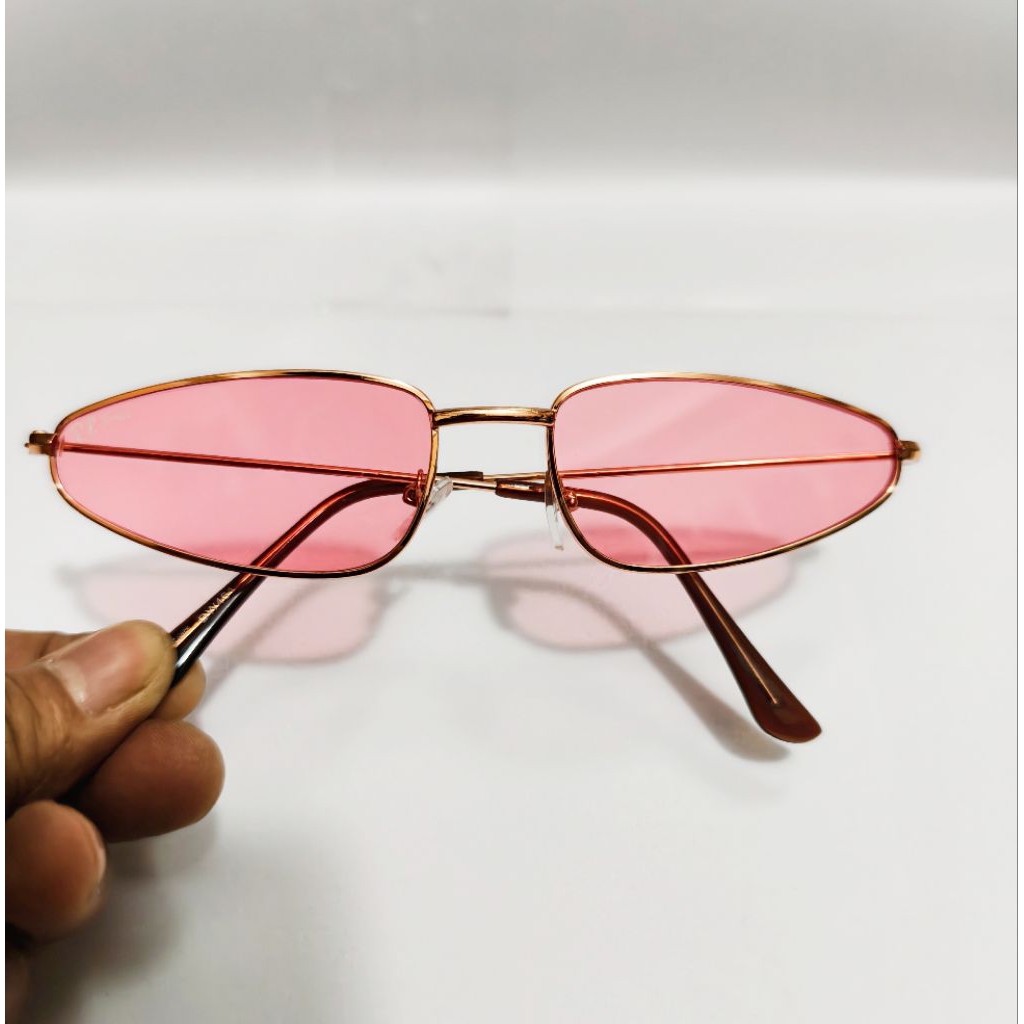 kacamata frame besi aloy kaca pink kacamata perempuan