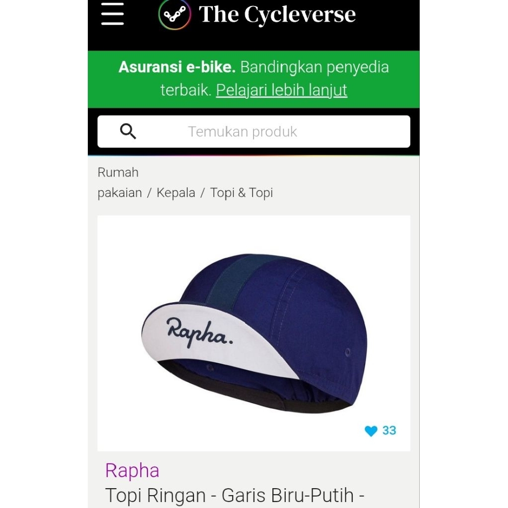 rapha RAPHA cycling cap hat topi sepeda rapha Santini specialized