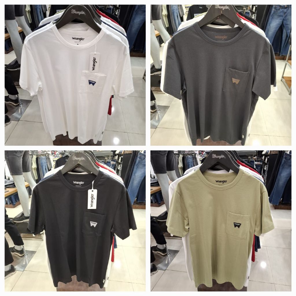 Wrangler Baju Kaos Atasan Tshirt Lengan Pendek Pria Dewasa Original