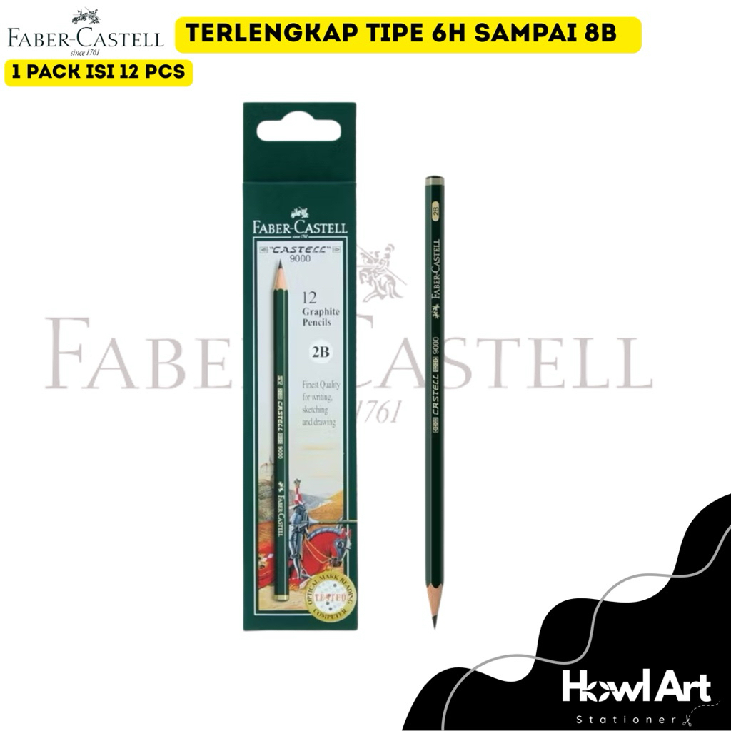 

Faber Castell Pensil Klasik 1 Pack Isi 12 pcs 16 Pilihan Ketebalan 6H hingga 8B Lead Kuat Anti Patah
