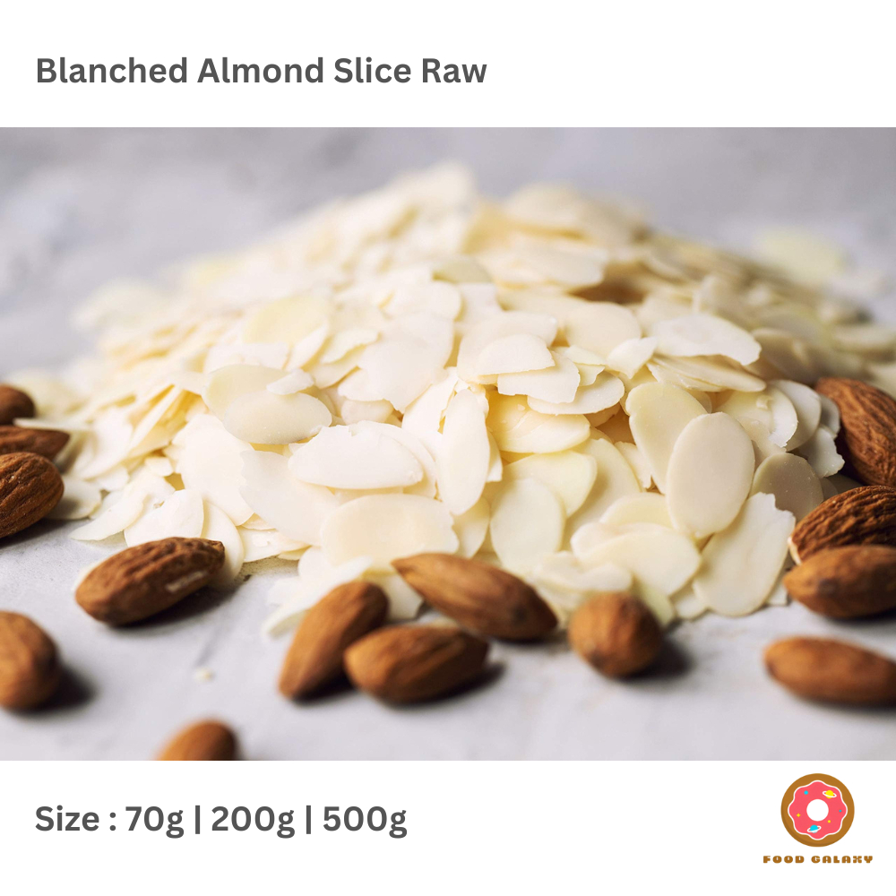 

Raw Almond Slice / Kacang Almond Iris Mentah 70g | 200g | 500g