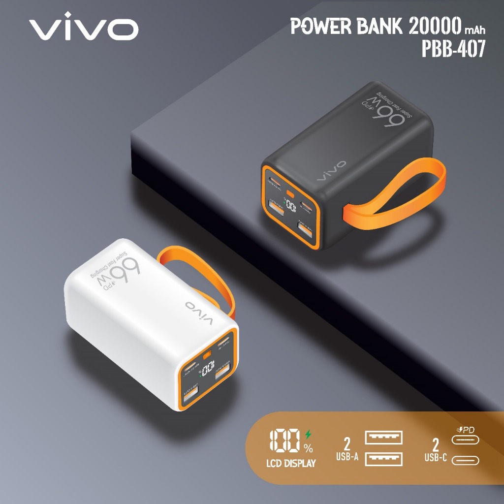 POWERBANK 20000 MAH FAST CHARGING DAN VOOC PBB-407 TERMURAH