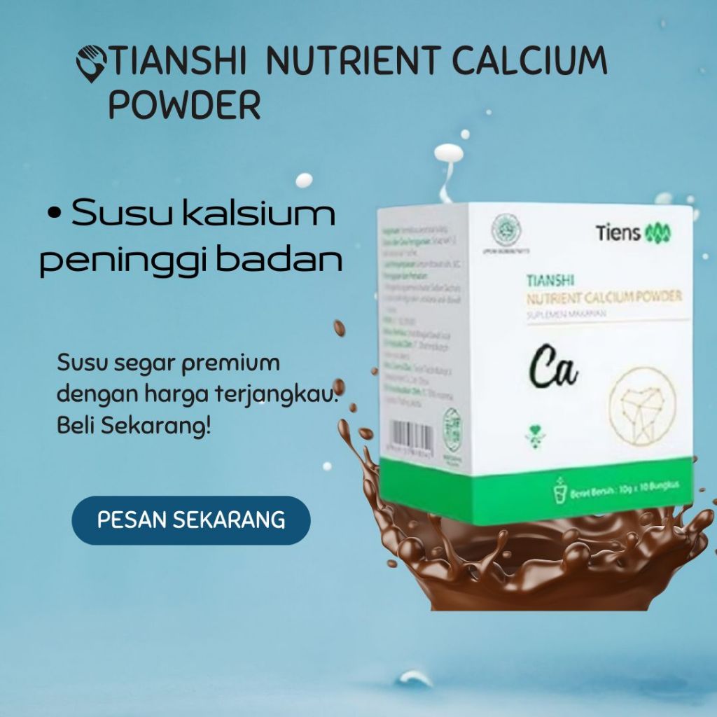 Susu Tiens Calcium Powder Kalsium Organik  peninggi susu patah tulang