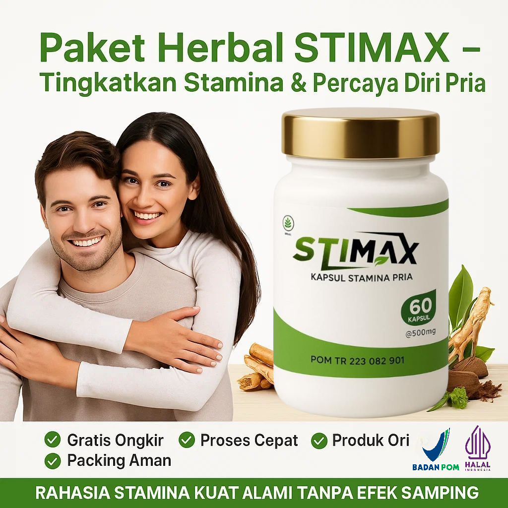 Suplemen Pria Kuat Tahan Lama Diranjang Pembesar laki laki Herbal Stamina Atasi_Ejakulasi Dini BPOM