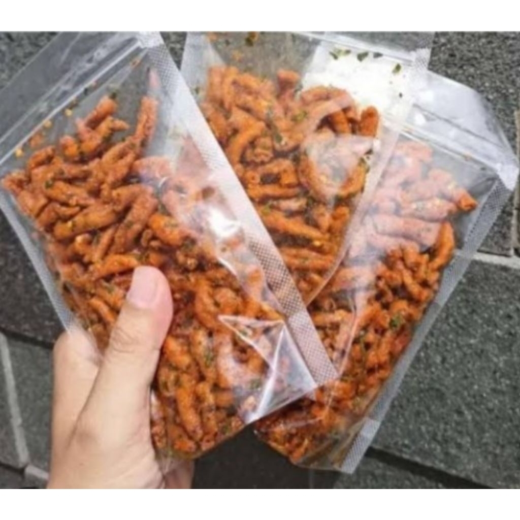 

kripik usus ayam pedas daun jeruk