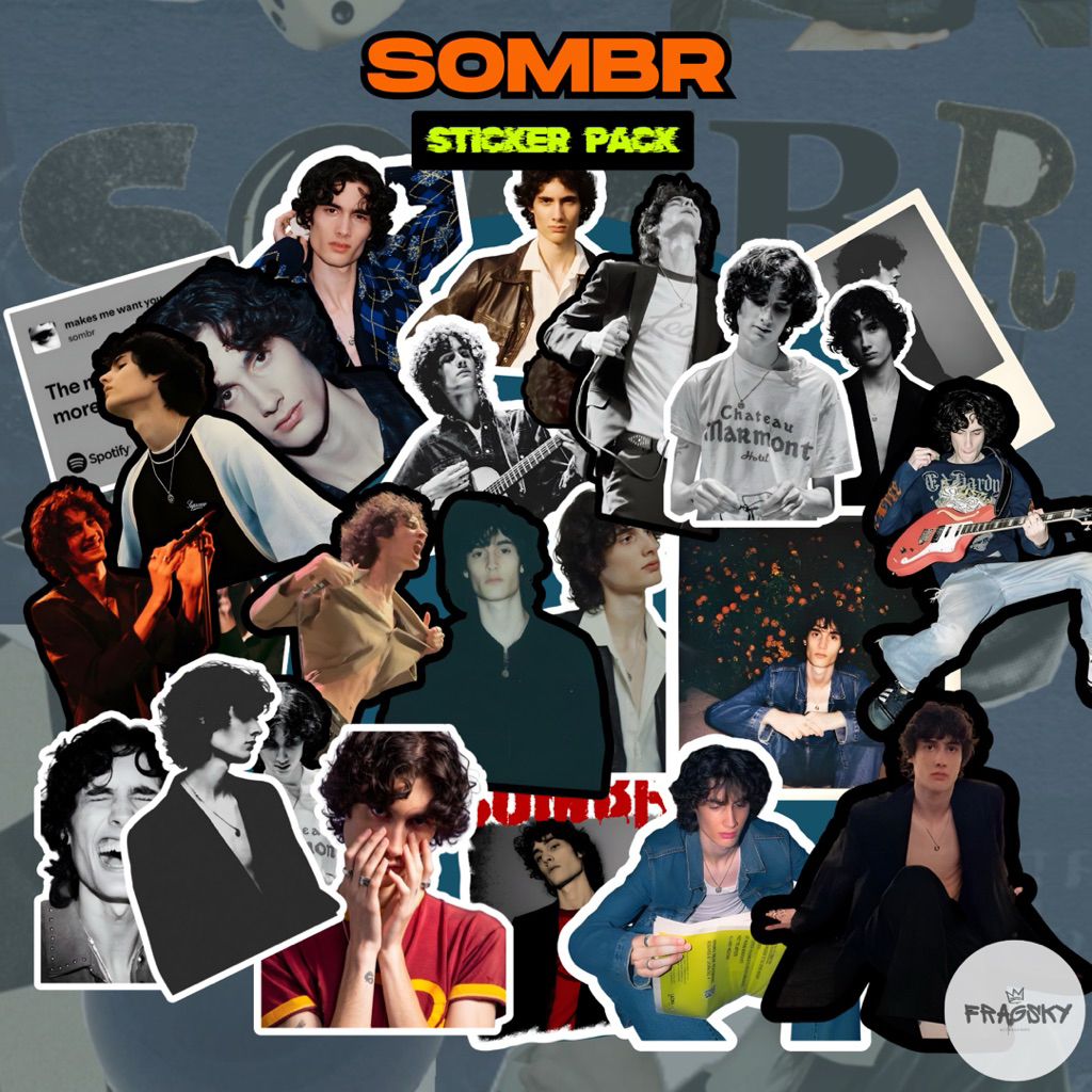 

[Fragsky] 20&25 Pcs Sticker Spesial Series SOMBR Artist Pack | Stiker Premium Laminasi Doff & Glossy