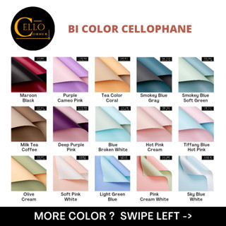 

[PACK] FLOWER WRAPPING PAPER WATERPROOF BI COLOR CELLOPHANE bc