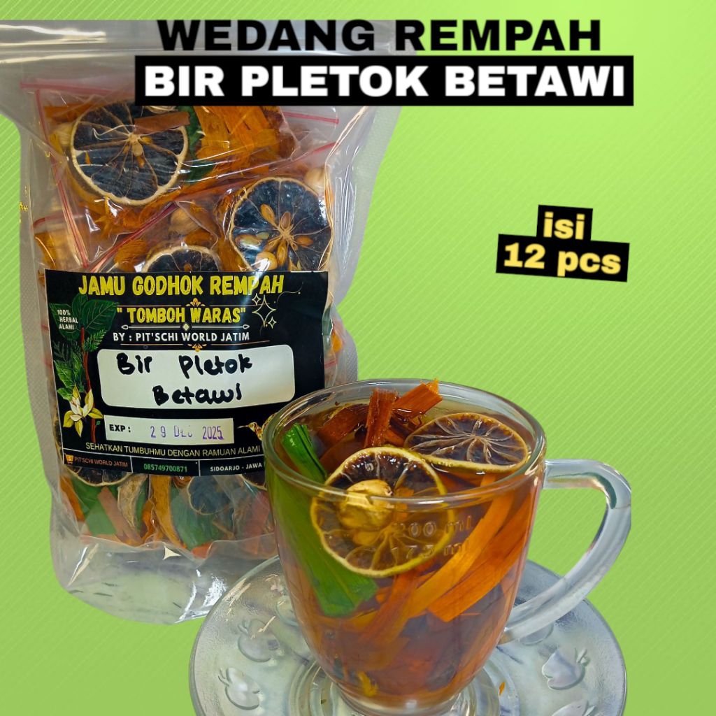 

WEDANG REMPAH BIR PLETOK KHAS BETAWI PREMIUM 1 PACK ISI 12 PCS// WEDANG REMPAH BIR PLETOK BETAWI 1 PACK ISI 12 PCS//WEDANG BIR PLETOK KHAS BETAWI