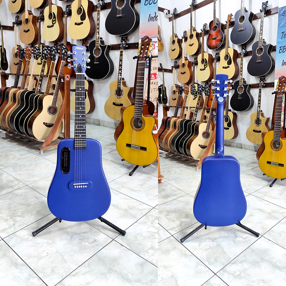 Gitar Original Lokal Athena Lava Gitar Lokal Berkualitas Gitar Warna Biru Gitar Cantik