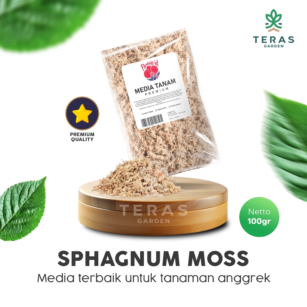 Sphagnum Moss Putih -  Berat 100gr