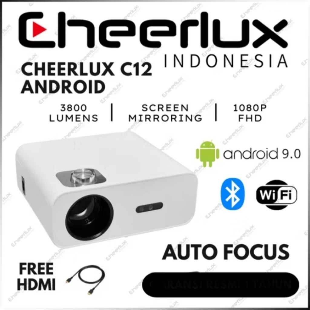 Proyektor murah plus fan cooler kipas bekas nego Cheerlux C12 Android Wifi Mirroring HP Bluetooth 5.