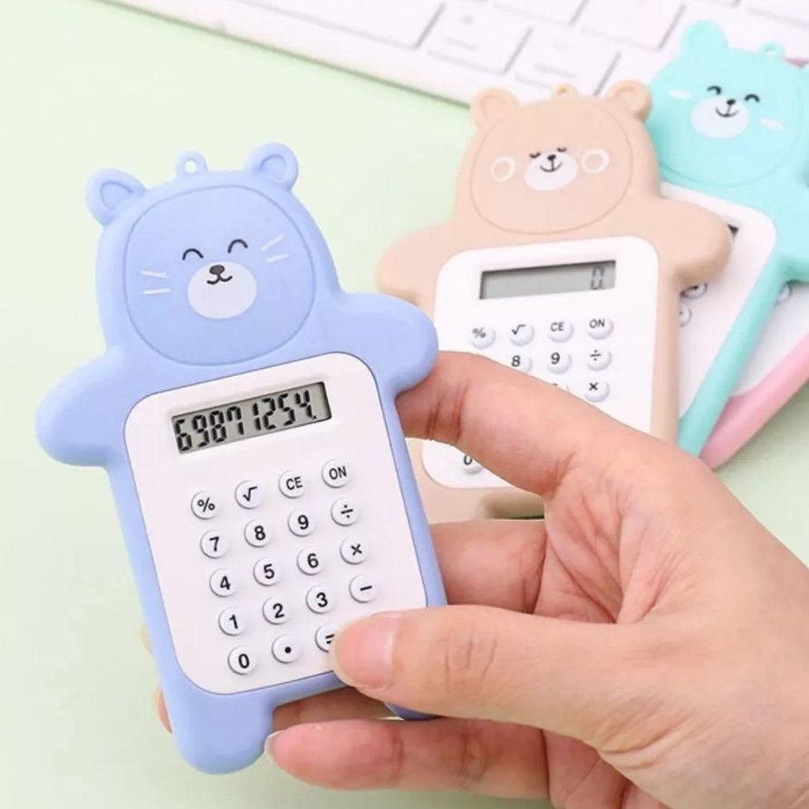 

Kalkulator Mini Karakter 8 Digit Portable - Calculator Bear Beruang Saku Lucu Unik Key Penghitung - WWW