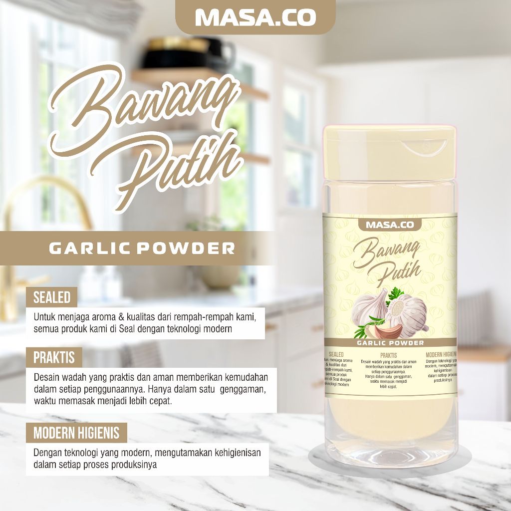

Bawang Putih bubuk - Untuk bumbu dapur // MASA.CO// AROMA WANGII 140ML