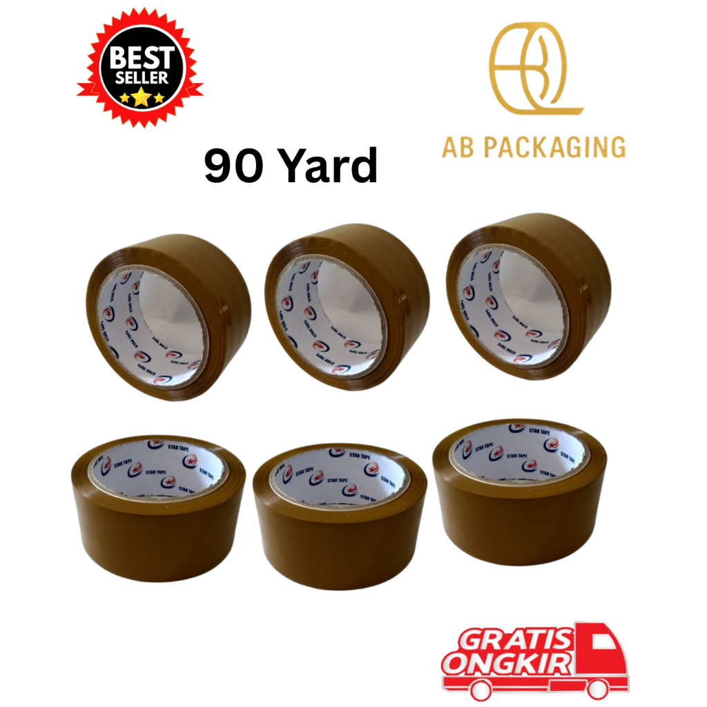 

PROMO!! LAKBAN COKLAT 90 YARD 6PCS 45MM X 70M 6 PCS KUALITAS TERBAIK