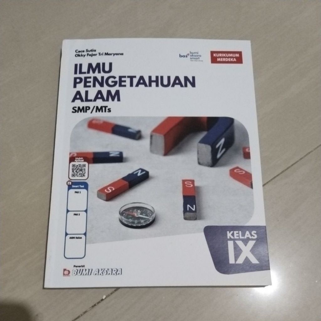 BUKU ORI BUKU IPA SMP KELAS IX/3/9 PENERBIT BUMI AKSARA KURIKULUM MERDEKA