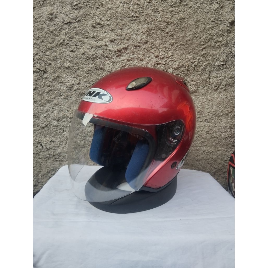 Helm Half Face Ink Centro Merah Original