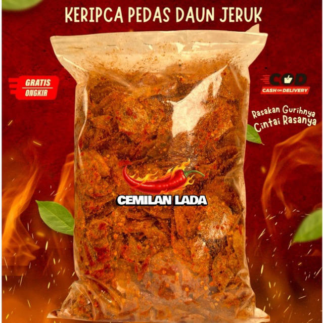 

Cemilan lada - Keripik kaca pedas jeruk 250gr pedas gurih