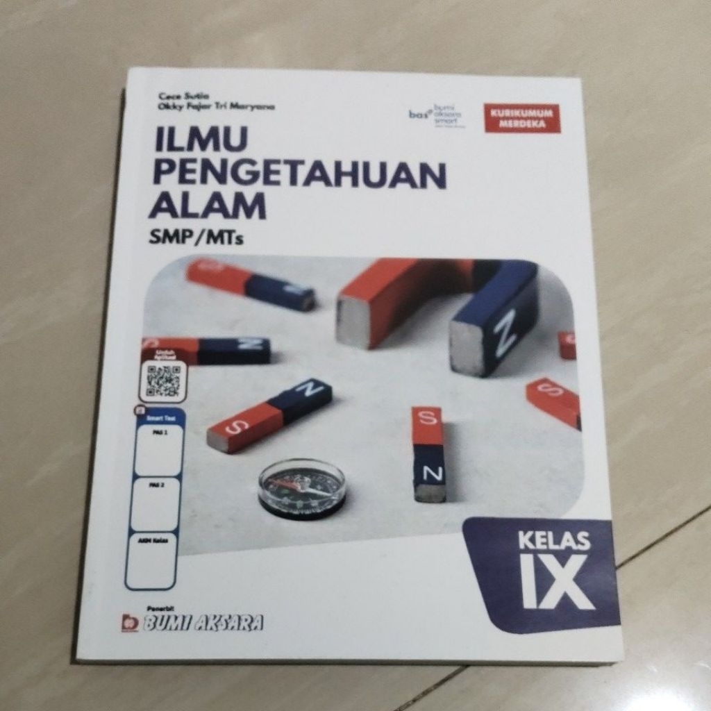 BUKU ORI BUKU IPA SMP KELAS IX/3/9 PENERBIT BUMI AKSARA KURIKULUM MERDEKA