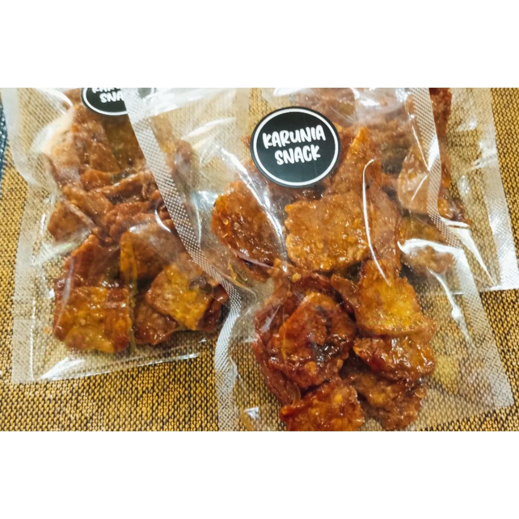 

kripik Tempe, Renyah, pedes, Gurih & Manis, Lezat