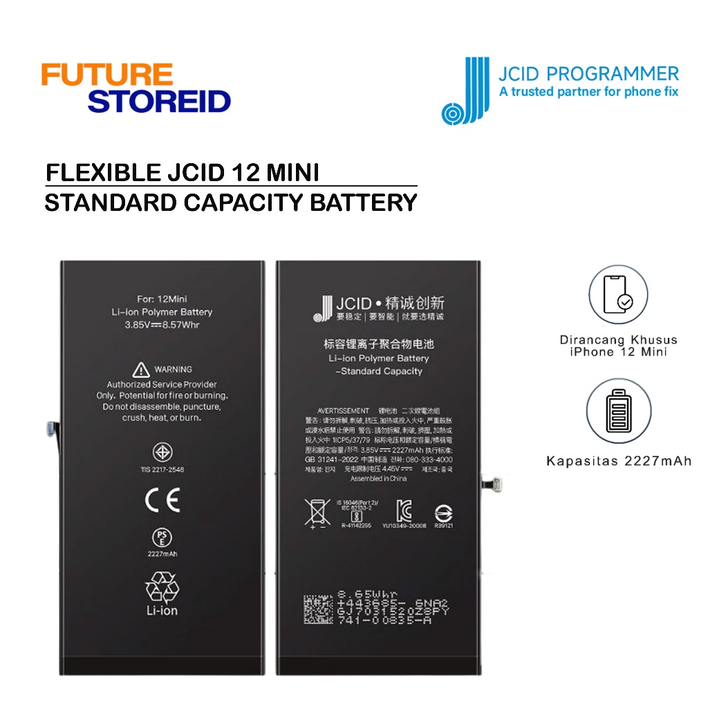 BATTERY JCID 12MINI standard capacity battery - Battery iPhone 12 Mini JCID Kapasitas Standar Origin