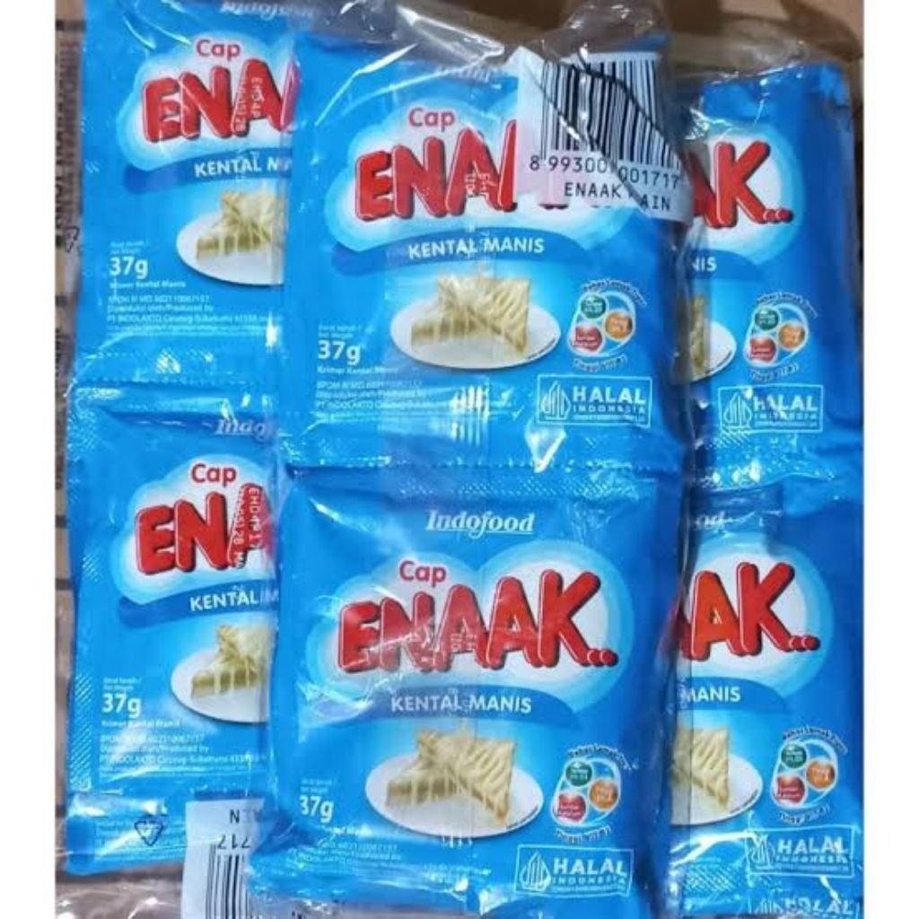 

Susu Kental Manis Cap Enaak Sachet 37G × 6 Sachet ( 1 Renceng )