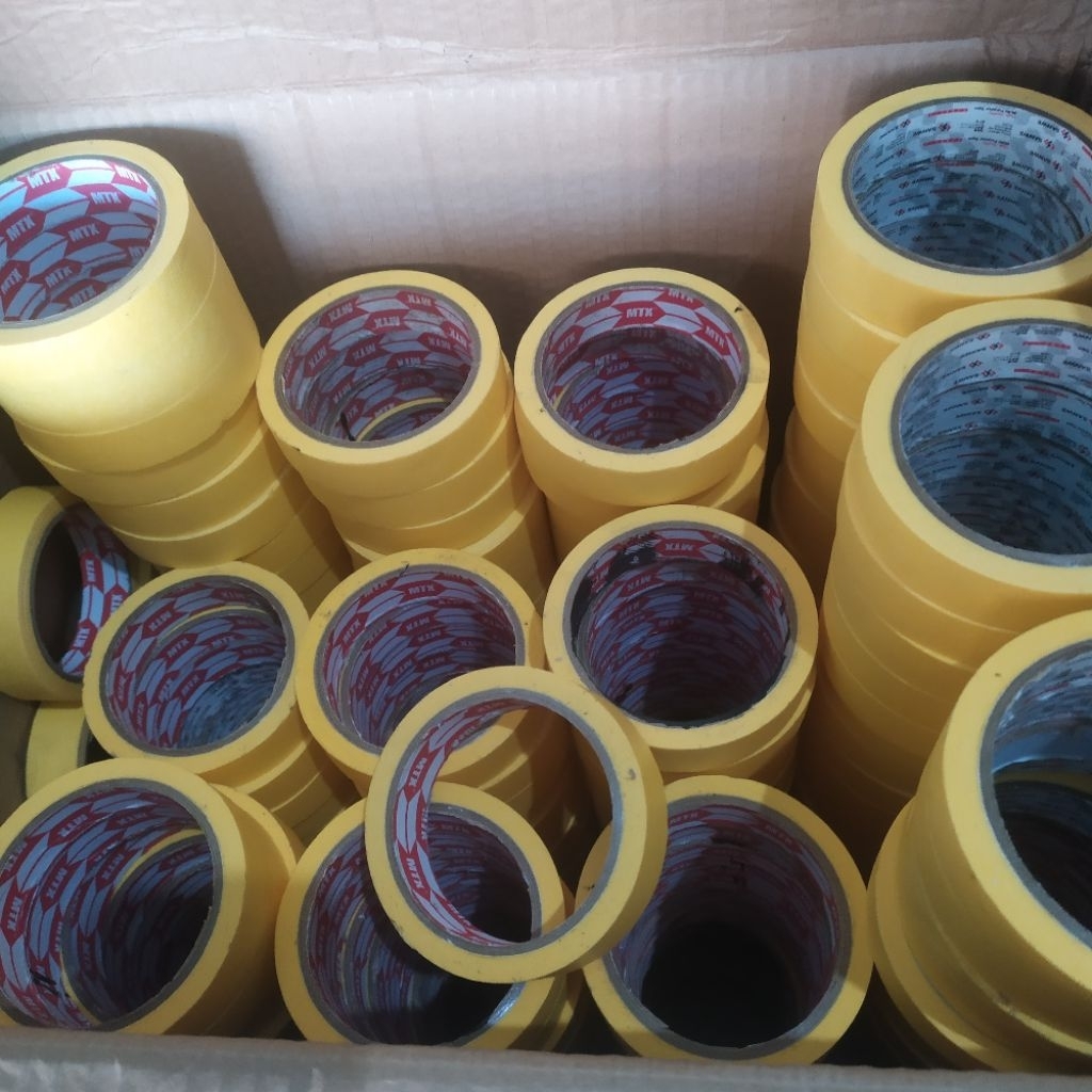 

Isolasi kertas 1 inchi / 2.4cm sortiran BS reject rijek selotip lakban kiloan - 1/2 kg