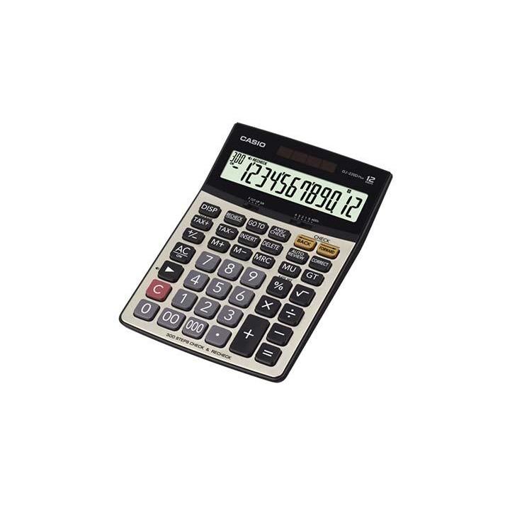 

Casio DJ-220D Plus Kalkulator Desktop 12-digit Profesional, Re-check Suara, Solar+Battery