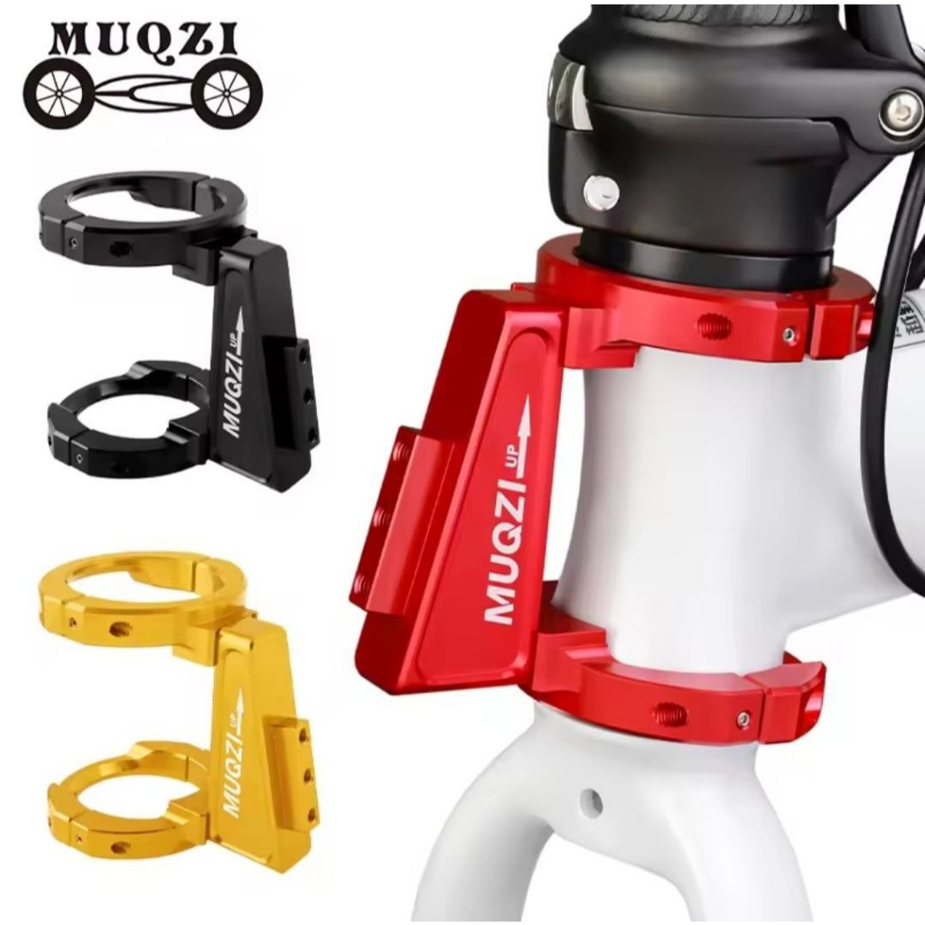 MUQZI Adaptor Braket untuk Front Block Sepeda Lipat CNC Alumunium alloy Dudukan Tas Depan Seli Foldi