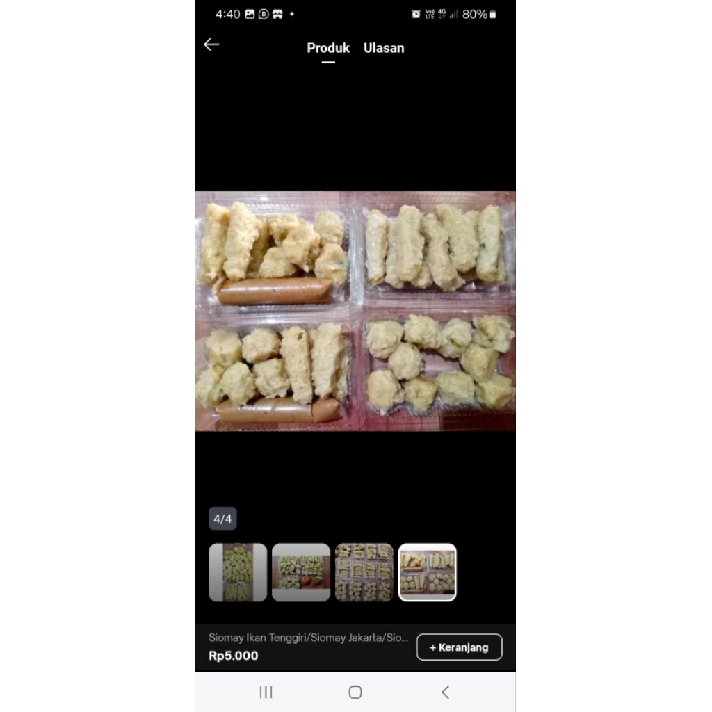 

siomay ikan tenggiri