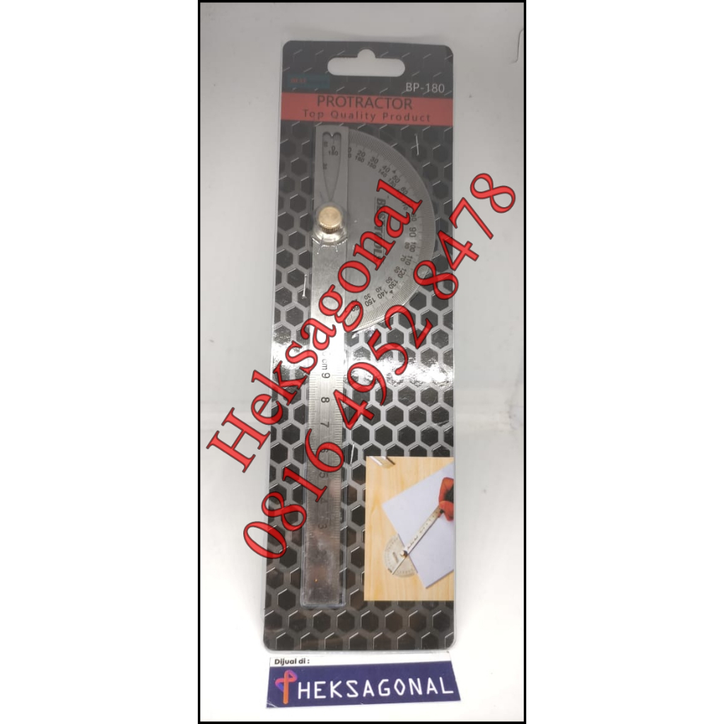 

Busur Derajat Combi Penggaris Stainless Protractor Alat Ukur Sudut BPN