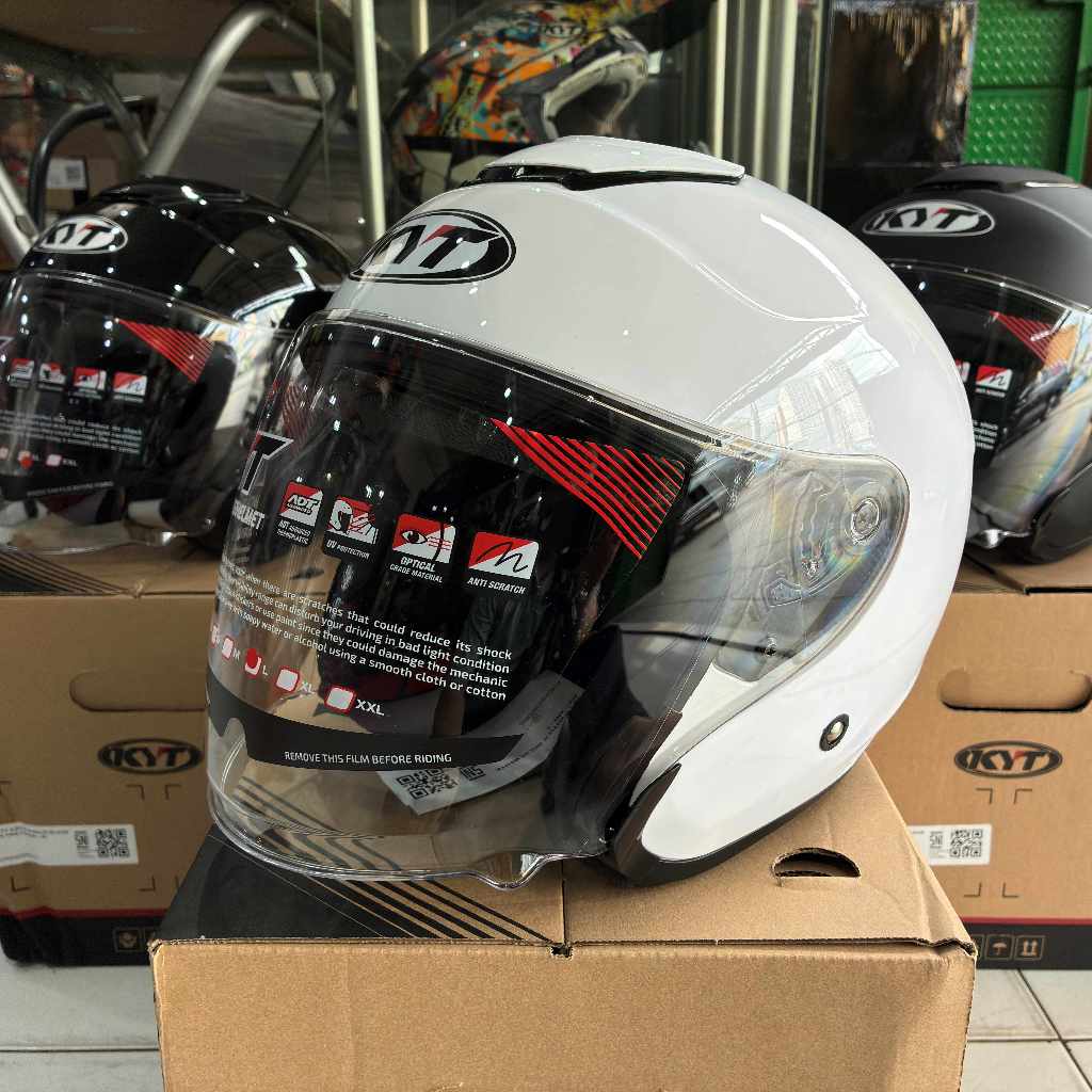 Helm Half Face KYT Kyoto R Solid New Original