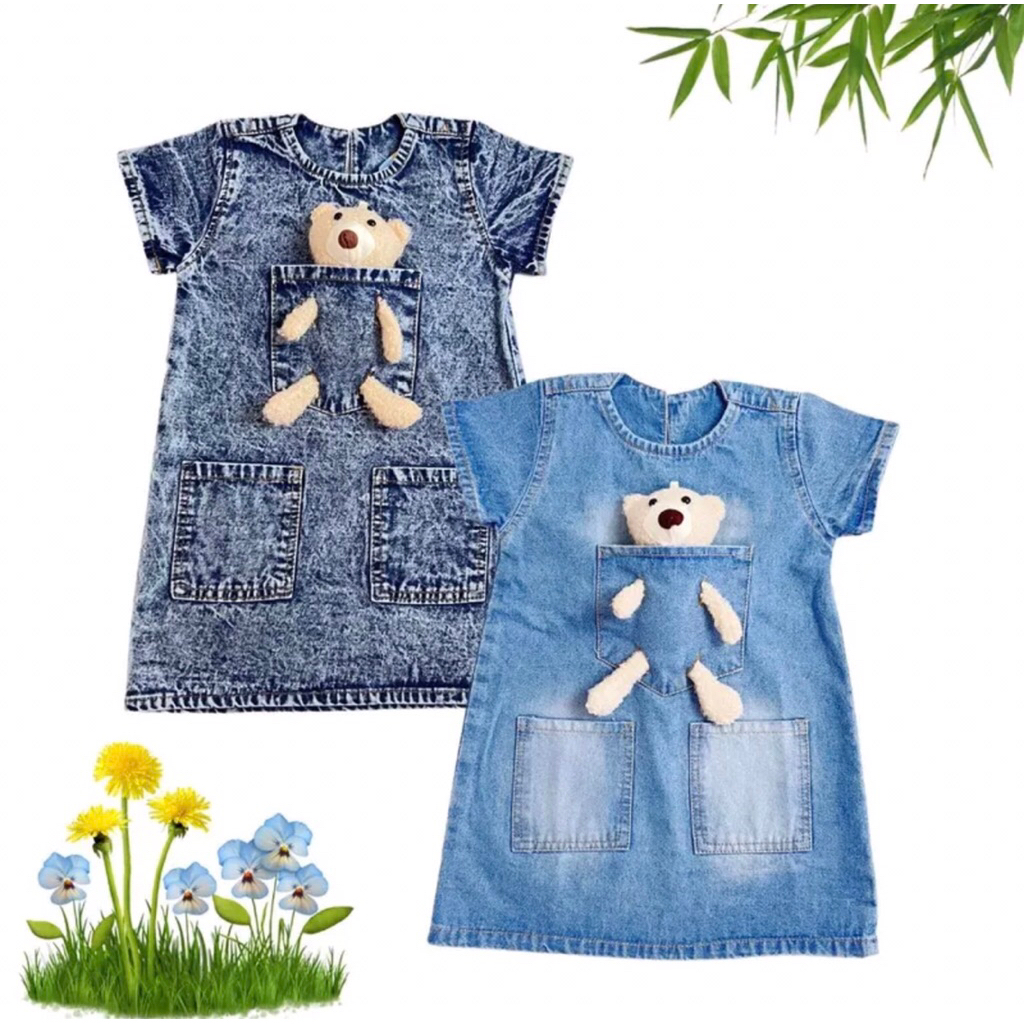 DRESS JEANS ANAK BONEKA/TUNIK ANAK PEREMPUAN