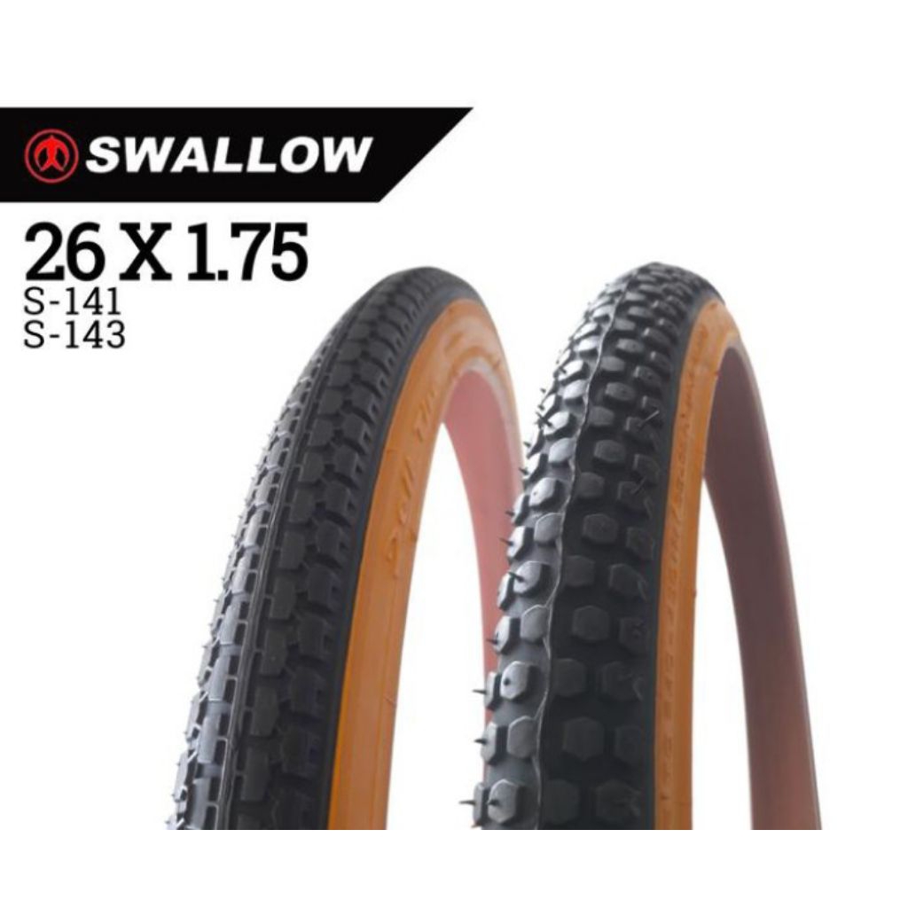 BAN LUAR SEPEDA 26X175 SWALLOW HITAM KUNING 141/143