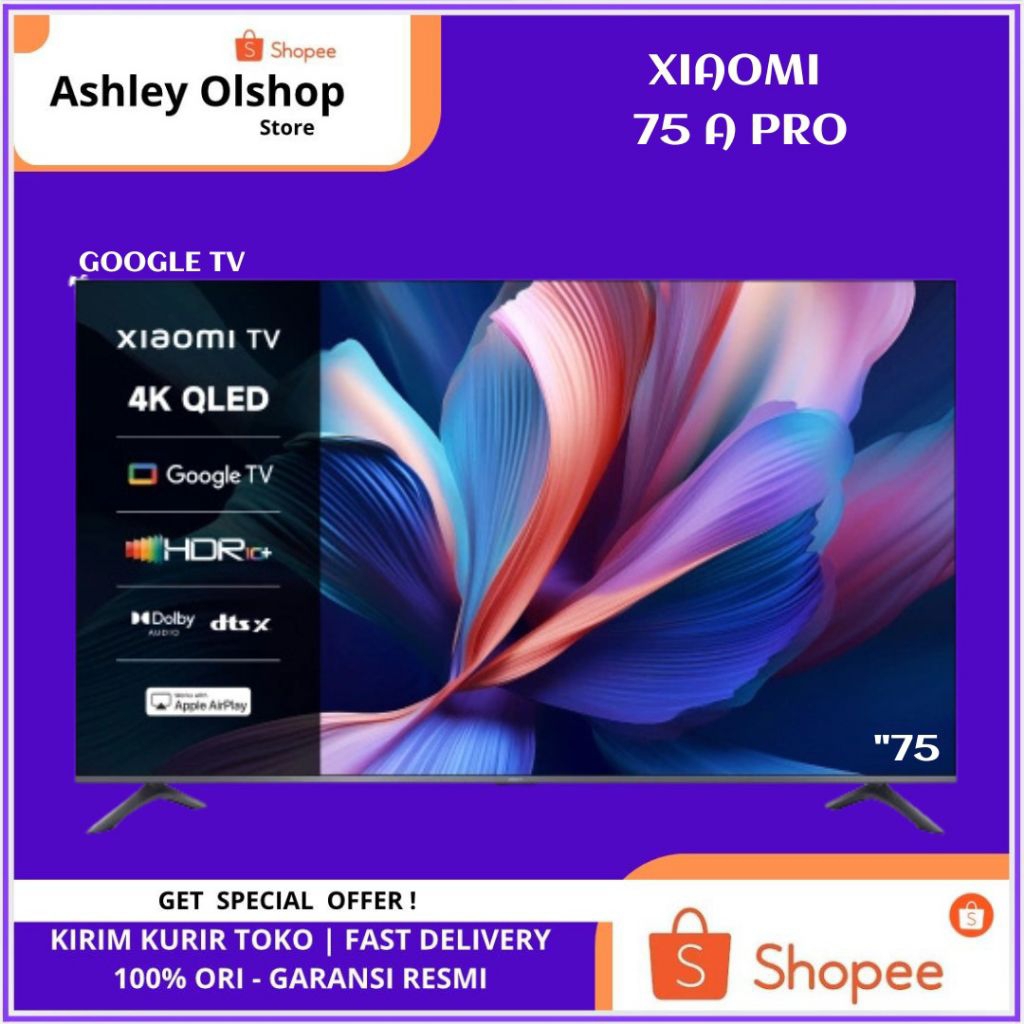 Google Xiaomi TV A Pro 75 Inch QLED TV 4K UHD Game Mode Xiaomi 75 Inch A Pro Gaming NEW 2026