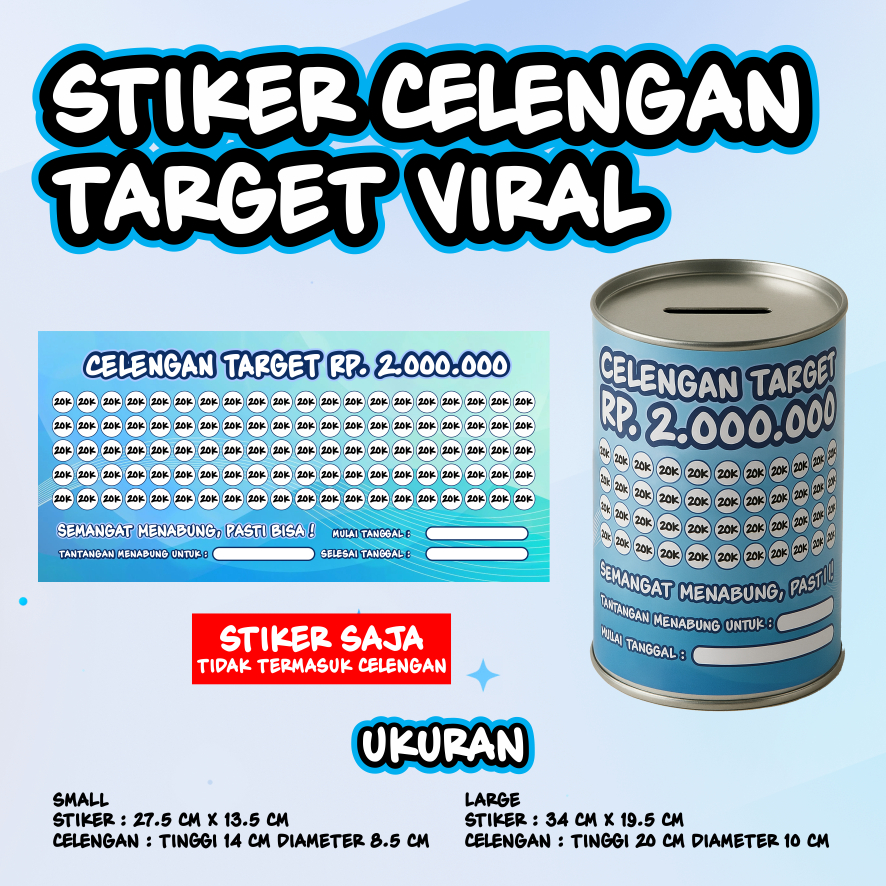 

Stiker Celengan Tabungan Target Viral (Stiker Saja)