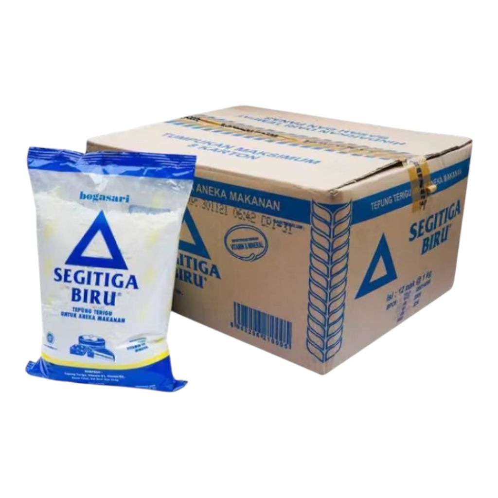 

Tepung terigu segitiga biru 1 kg Dus