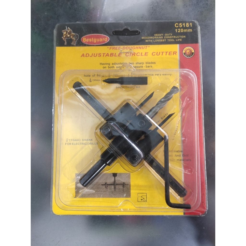 ADJUSTABLE CIRCLE CUTTER HOLE SAW/MATA BOR KAYU GERGAJI BULAT