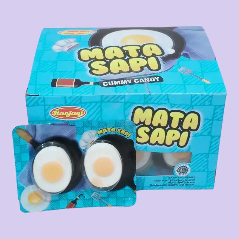 

Ranjani Mata Sapi Gummy Candy Permen Telor Ceplok [24 Pcs/Box]