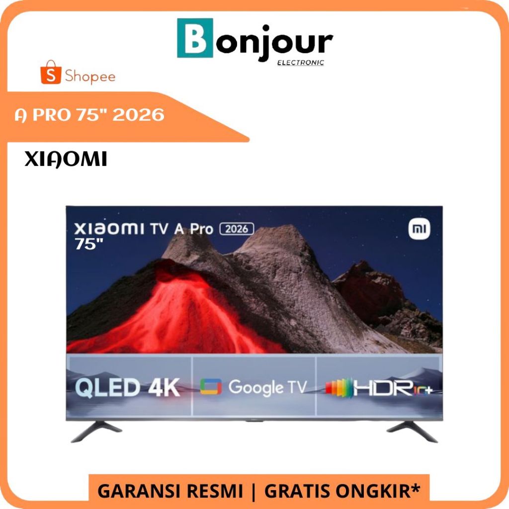 Google Xiaomi TV A Pro 75 Inch QLED TV 4K UHD Xiaomi 75 Inch A Pro NEW 2026