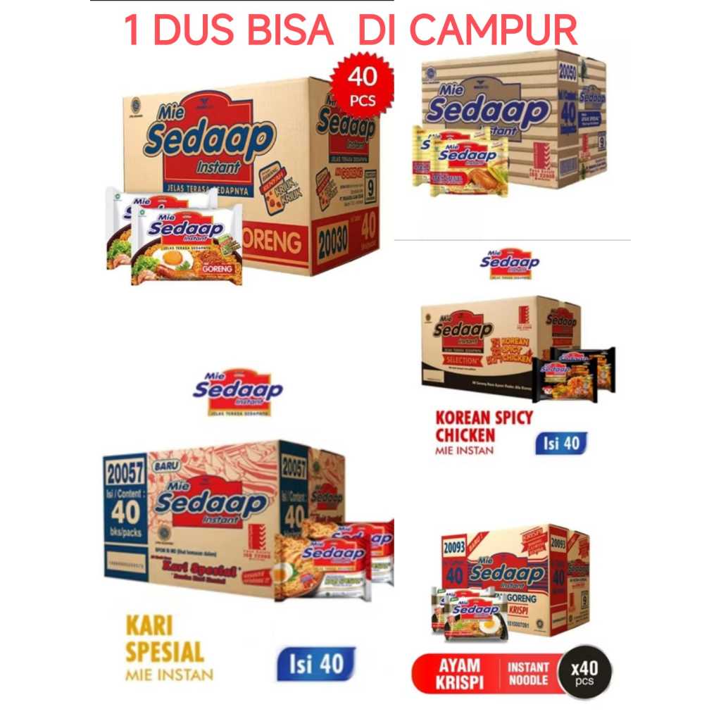 

MIE SEDAP ALL VARIAN 1 DUS 40 [ BISA MIX ]