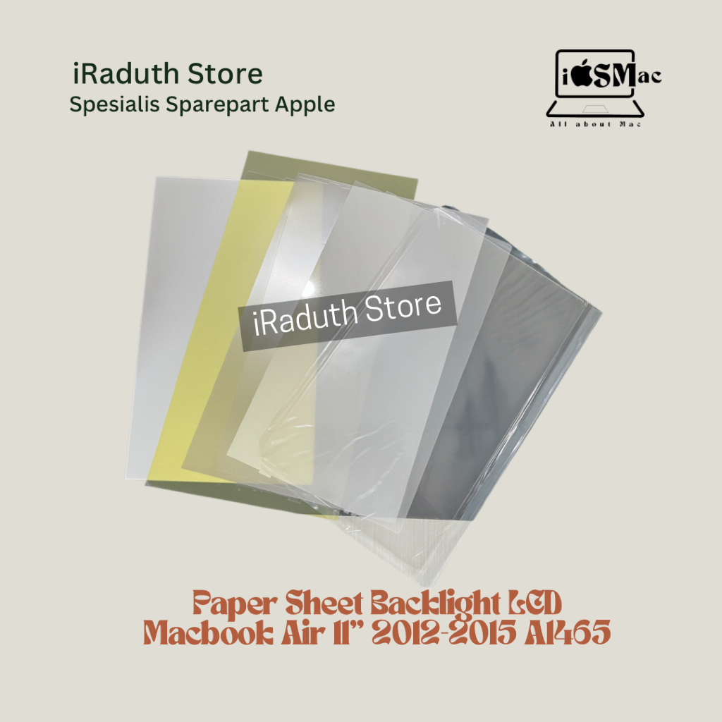 Paper Sheet Backlight LCD Macbook Air 11” 2012-2015 A1465
