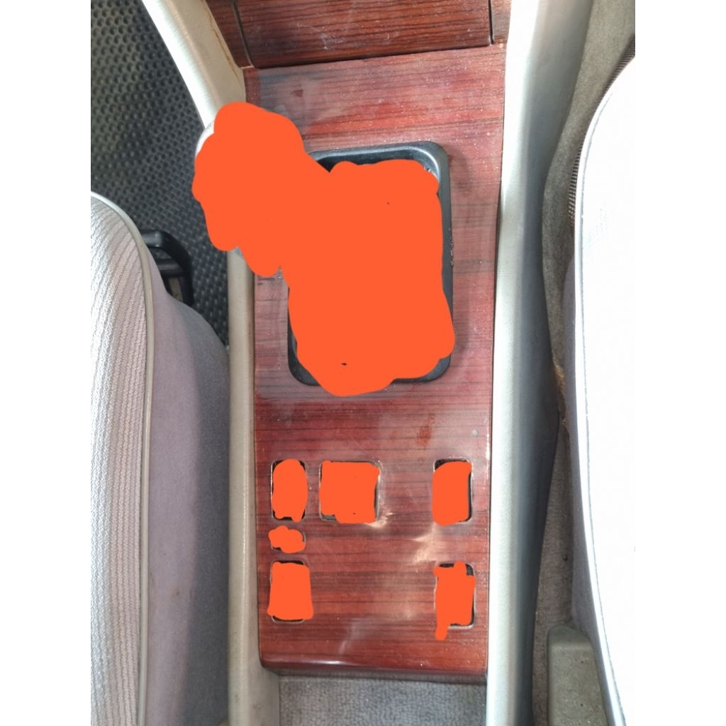 Wood panel console tengah Mercedes Benz W124