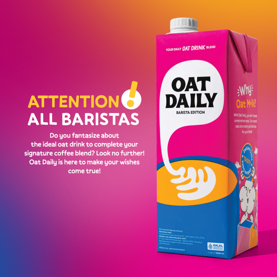 

Oat Daily Minuman Susu Oat Barista Edition 1L Impor China HALAL