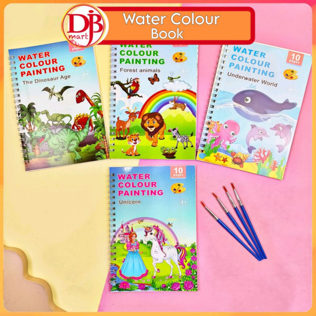 

DJB - Water Colour Painting Book – Buku Mewarnai Cat Air Anak