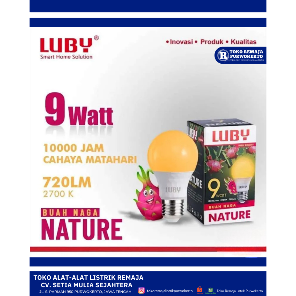Lampu LED Nature Buah Naga 9W - LUBY