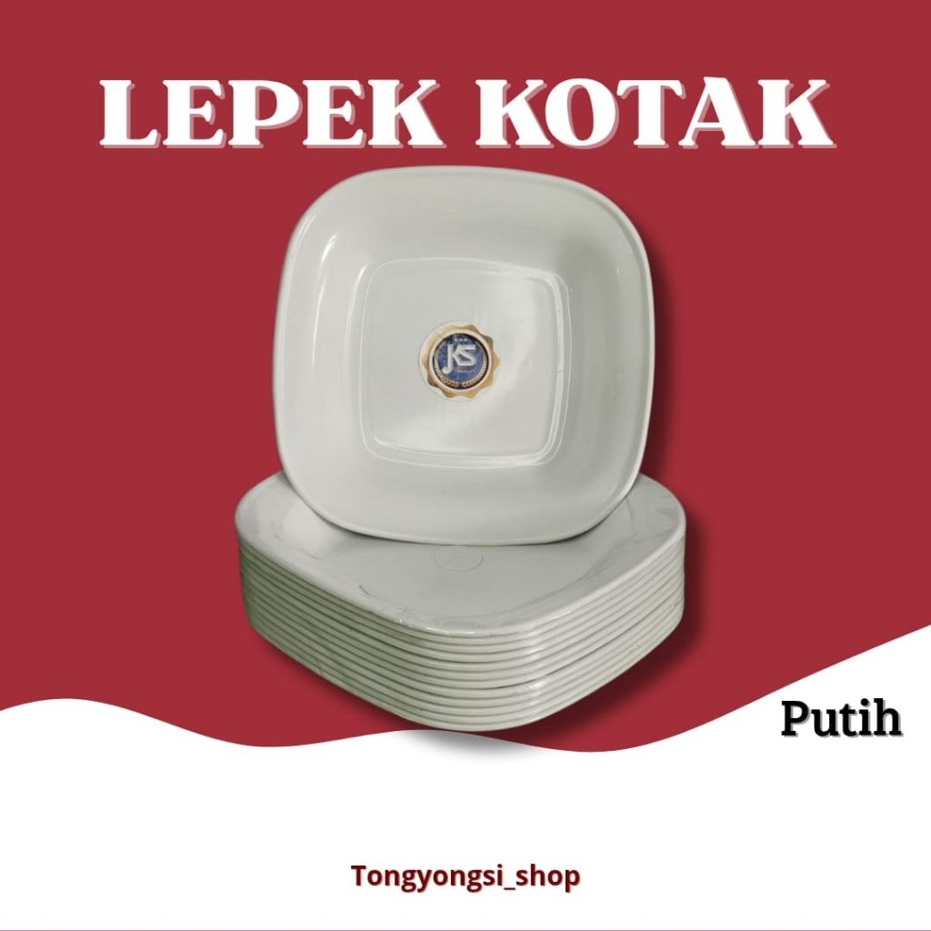 LEPEK KOTAK PLASTIK 12 PCS (1 LUSIN) BPA FREE WARNA PUTIH