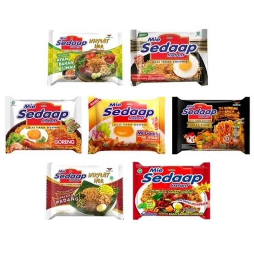 

Mi Sedaap Goreng Original / Krispi / Sambal Goreng / Mi Ayam Istimewa / Salero Padang / Ayam Bakar Limau – Mi Instan Enak Murah Warung Simbok 77
