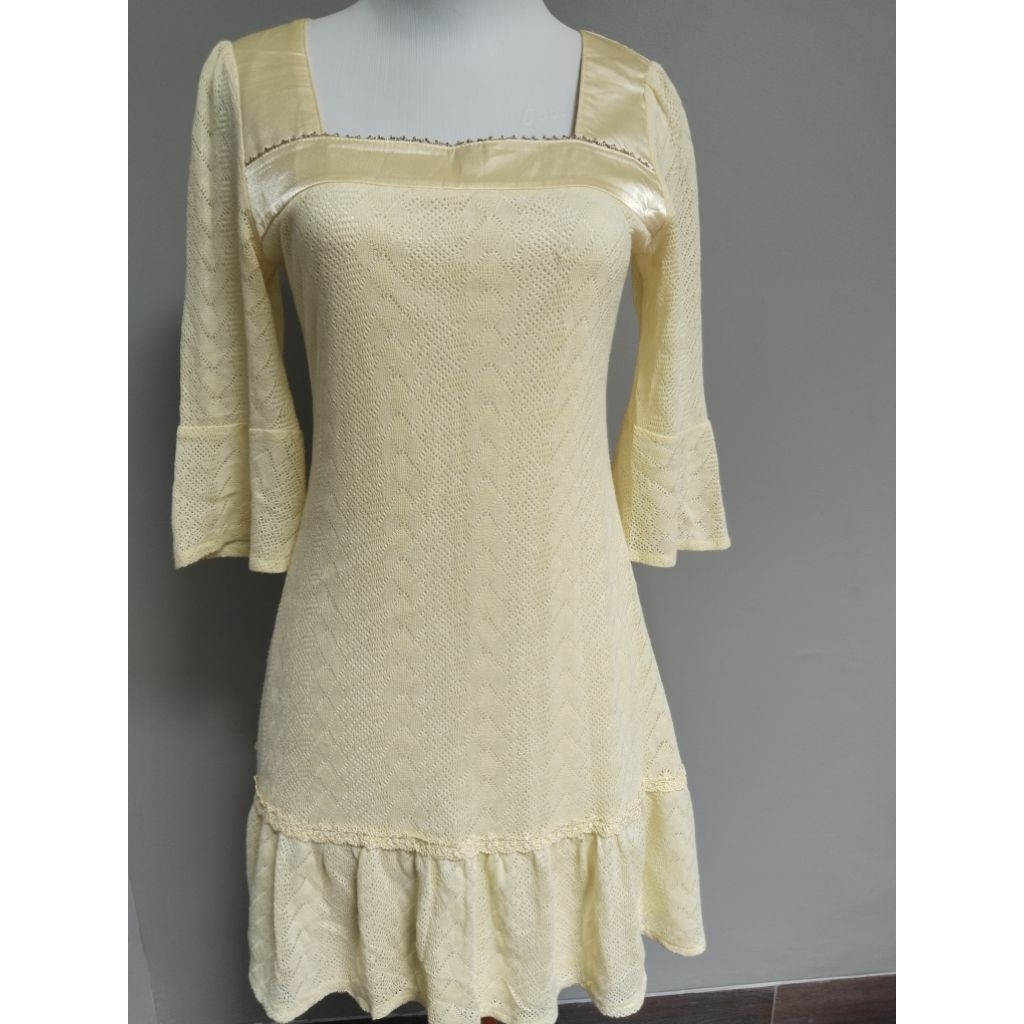 Dress Brokat Kuning pastel CecilMcBee New