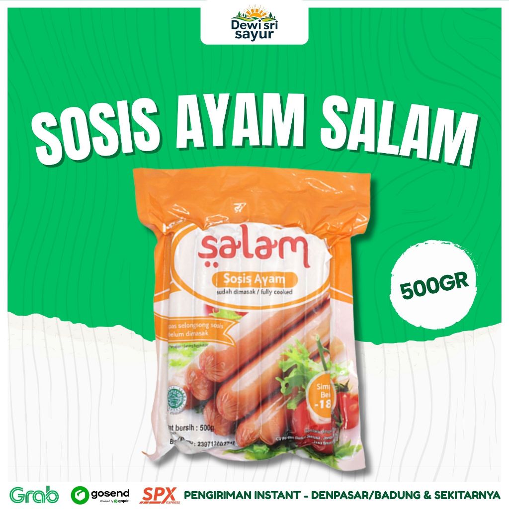 

Sosis Ayam Salam 500gr – Dewi Sri Sayur